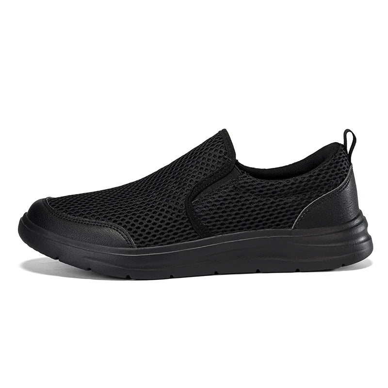 Men Casual Shoes Summer New Mesh Comfortable Breathable Outdoor Walking Jogging Shoes Teenagers Black Daily Wear Casual Shoes