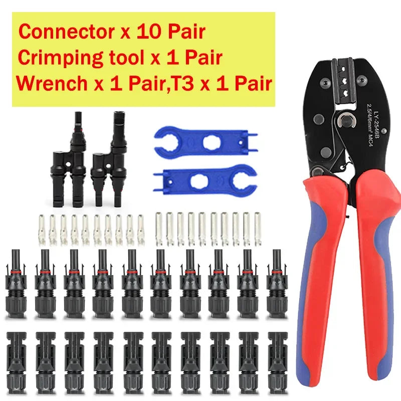 400/200/100/40/20/10 Pcs Photovoltaic Solar Connector 1000V30A Wholesale Panel Connectors Kit for PV/MC Cable 2.5/4/6mm²