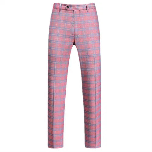 2026 New Men's Striped Suit Pants, Fashion Slim Trousers, Wedding Party Dress Pant Men Red Gray Purple Pantalones Hombre M-6XL