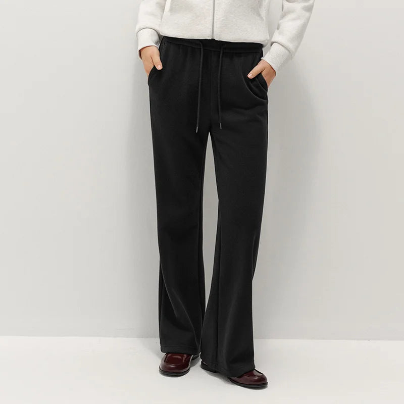 Semir Women Pants Wool Look Fabric Flared Leg Solid Color 2026 Winter Full Length Urban Casual Style Comfort Fit Everyday Style