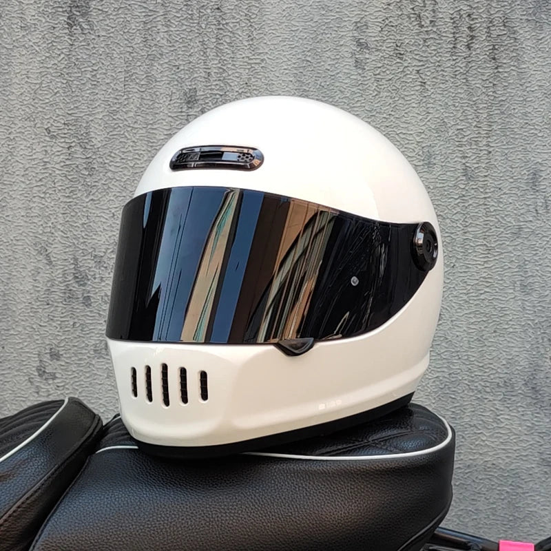 2025 Latest Motorcycle Full Face Retro Helmet for Men and Women Cruise Motorcycle Cafe Full Face Helmet ORZ-811