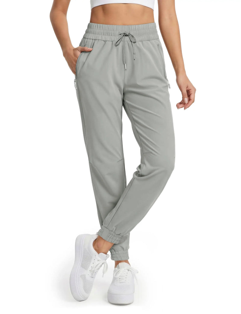 TACVASEN Women's  Waterproof Quick Dry Hiking Pants Lightweight Stretch Joggers With Pockets Outdoor Travel Summer Athletic Pant