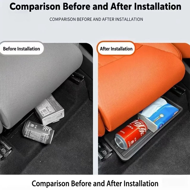 Under Seat Storage Box Universal Car Seat Bottom Organizer Box Removable Storage Box Gadget Case Universal Accessories