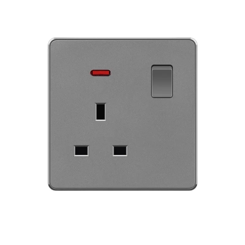 Grey UK USB Plug type c 18W Fast Charging Wall Socket, Universal 3.1A USB C socket, Water heater electrical light switch panel