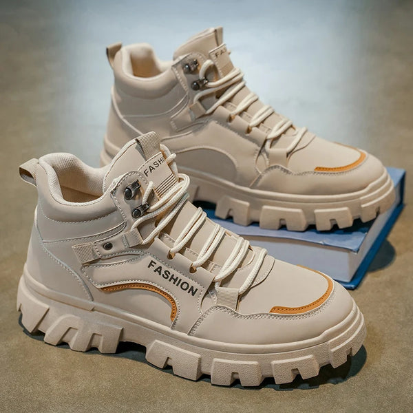 Men's boots four seasons new light soft-sole casual boots fashion outdoor Joker anti-slip comfort walking sports tooling boots