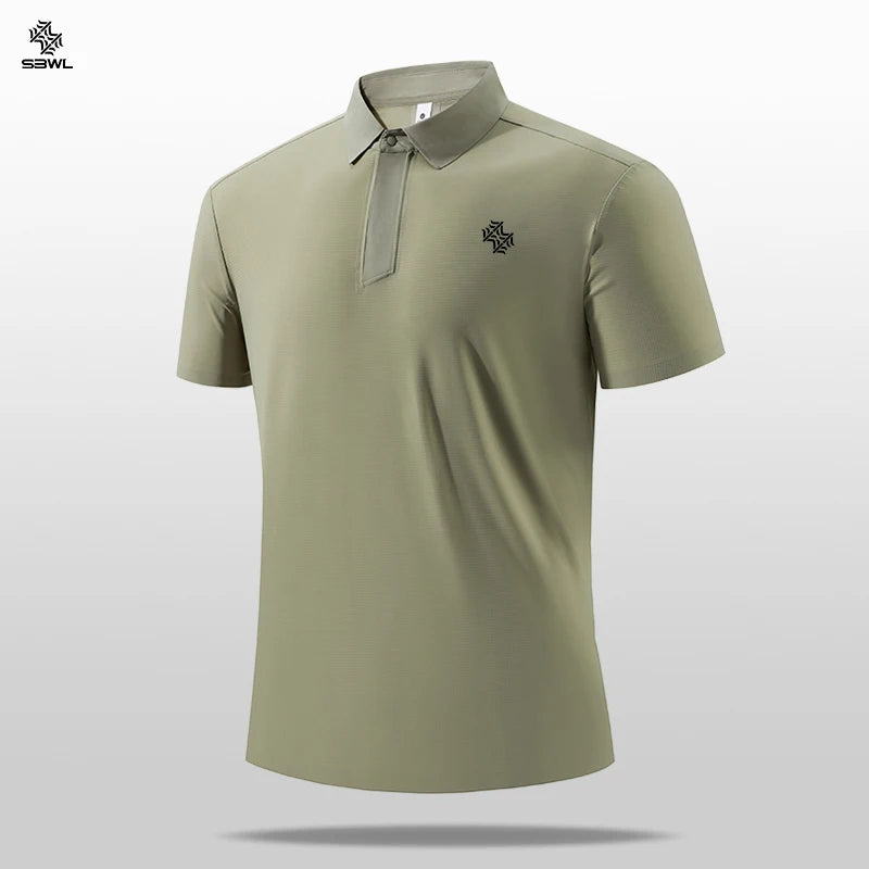 SBWL 2026 Summer New Light Fast Dry Elastic High Quality Outdoor Sports Golf Running Sports POLO Shirt Fashion Casual T-Shirt