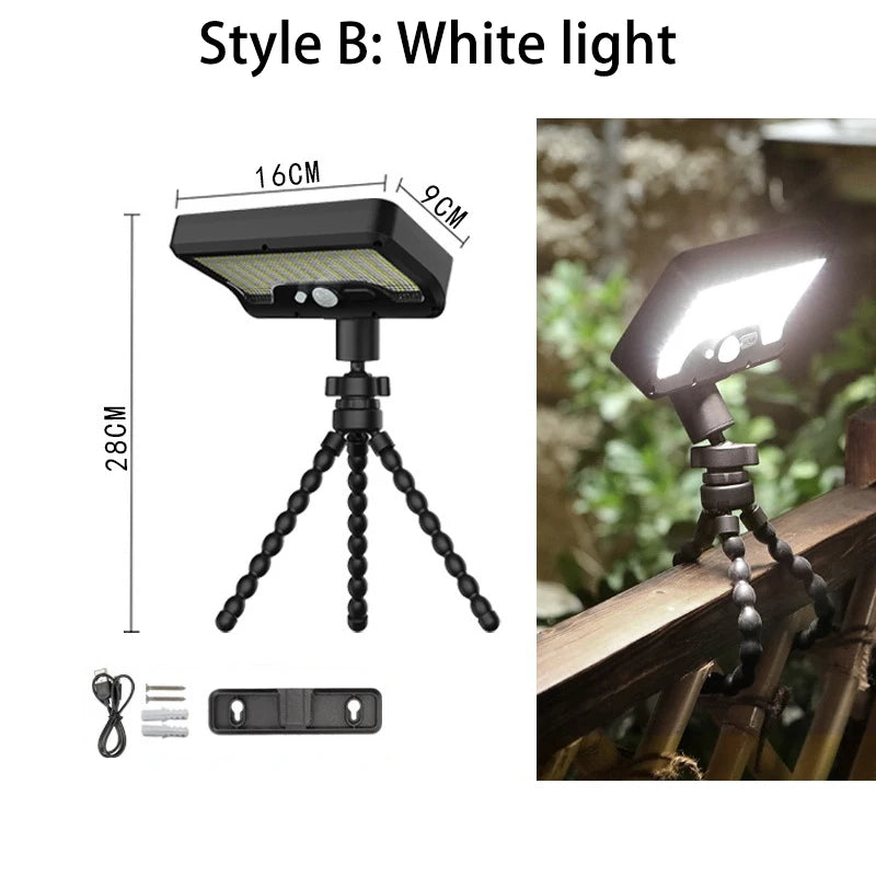 Solar Pathway Lights 92 LEDs Motion Sensor Garden Light Type-C Rechargeable Adjustable Angle for Walkway Driveway Sidewalk Patio