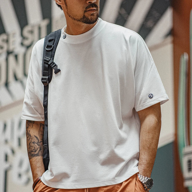 អាវយឺតដៃខ្លី Maden Casual 3A ប្រឆាំងបាក់តេរី ស្ងួតលឿន កីឡា បញ្ចេញខ្យល់បាន ពណ៌រឹង សម្រាប់បុរស រដូវក្តៅ