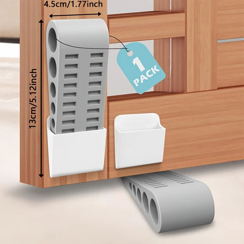 1pc Door Wedges for The Bottom of Doors - Set of Two with a Holder, for Use in Homes, Offices, Dorms, Classrooms, And Garages.