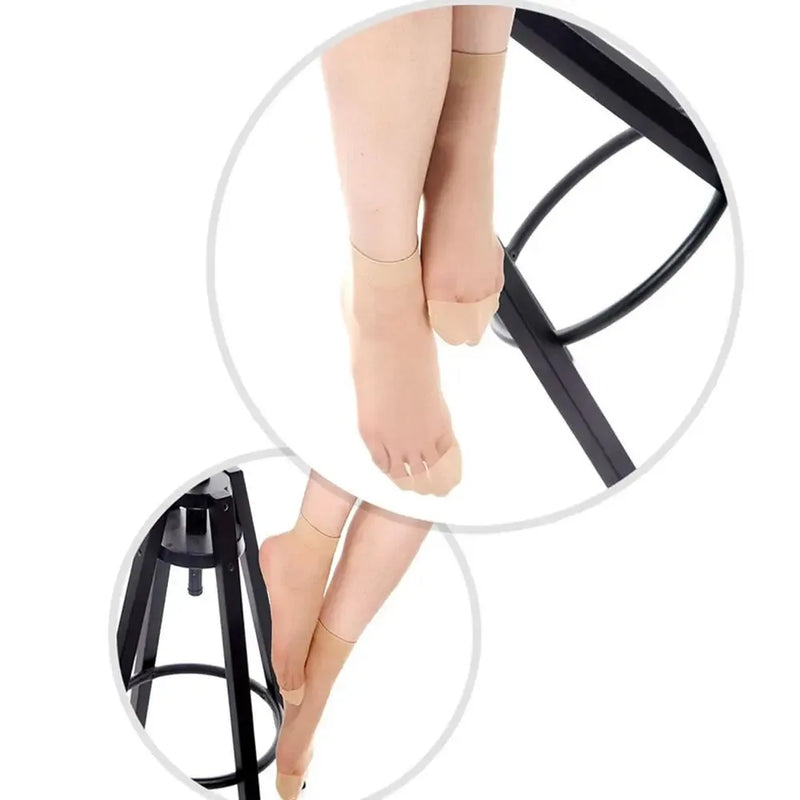 Women's Summer Anti-Hook Silk Short Stockings Transparent Core Wrapped Small Chili Design for Fashionable Legwear