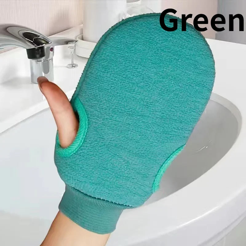 1PC Exfoliating Bath Gloves, Double-Sided Massage Scrub Gloves, Bath Additions, Bath products, four colors to choose from
