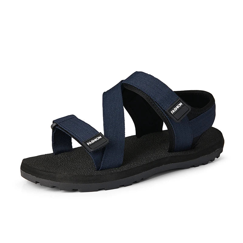 Summer Mens Adjustable Sandals Men Black Gray Blue Sandals Comfortable Non Slip Sandal Size 38-46 Dropshipping