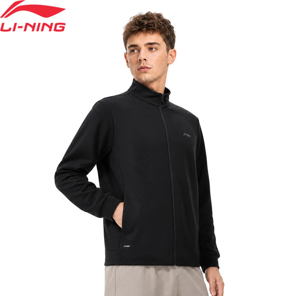 អាវបុរស Li-Ning ដែលគ្មានមួក LN DRY អាវកីឡាមានផាសុកភាព ប្រឆាំងនឹងឋិតិវន្ត អាវដៃវែងសម្រាប់ហាត់ប្រាណ LiNing AFDW935
