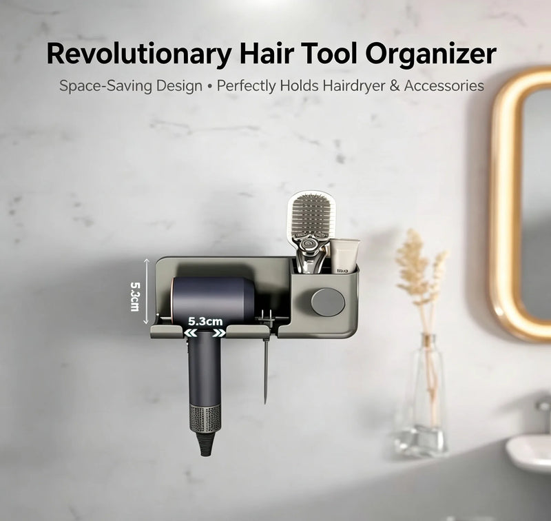 Hair Dryer Storage Rack, Bathroom, Household Hair Dryer Bracket, Wall Mounted Air Duct Rack, Nail Free Wall Hanging
