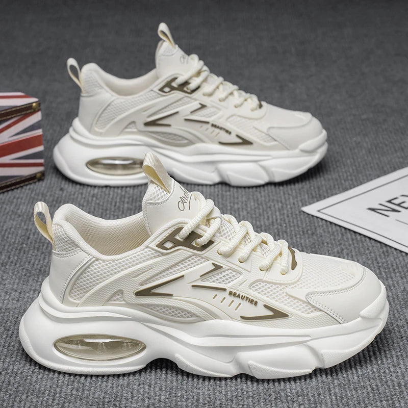 Men's Casual Sneakers Spring Summer Breathable Soft-Sole Anti-Slip Outdoor Running Shoes Fashion Students Joker Tide Sports Shoe