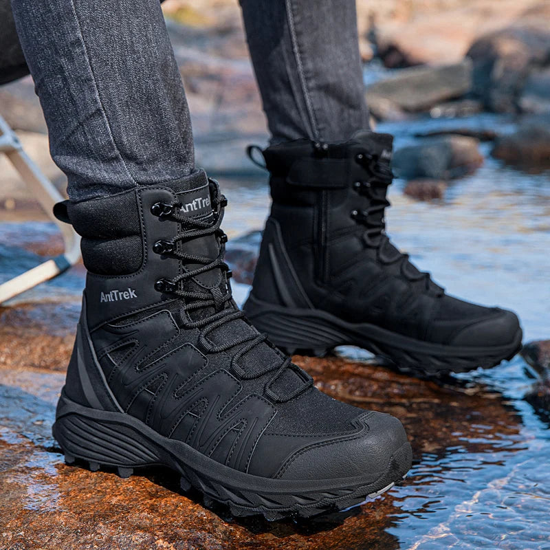 Men's High-Top Jungle Cross-Country Tactical Training Boots Four Season Breathable Anti-Slip Comfort Outdoor Hiking Combat Boots