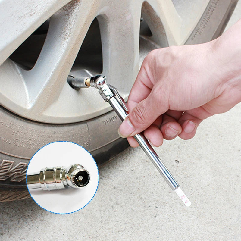 SEAMETAL Pencil Tire Pressure Gauge 5-50 PSI Vehicle Tester Trucks Air Gage Accurate Mechanical Chuck Wheel Service Checker