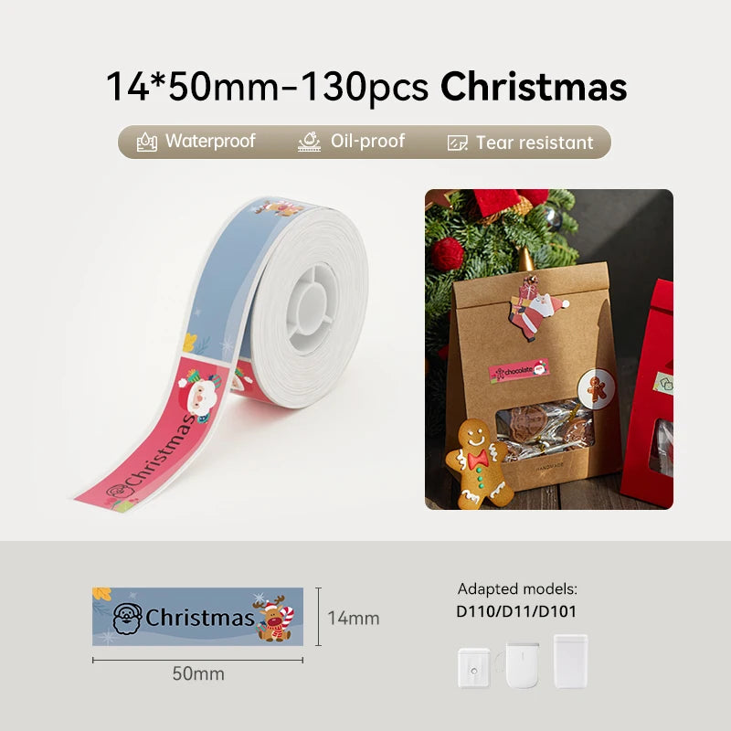 Niimbot Thermal Printer Labels 1 Roll of Self-adhesive Label Paper for D110 D11 D101 H1 H1S Bluetooth Label Maker