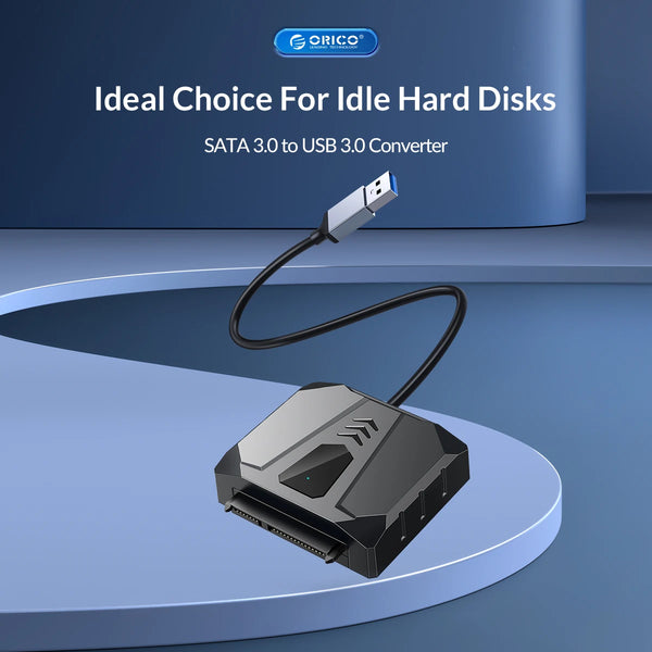 ORICO 2.5 Inch SATA Adapter with 2.5" Silica gel Box HDD Enclosure Case  for 2.5'' HDD/SSD External Hard Drive Disk 50 CM Cable