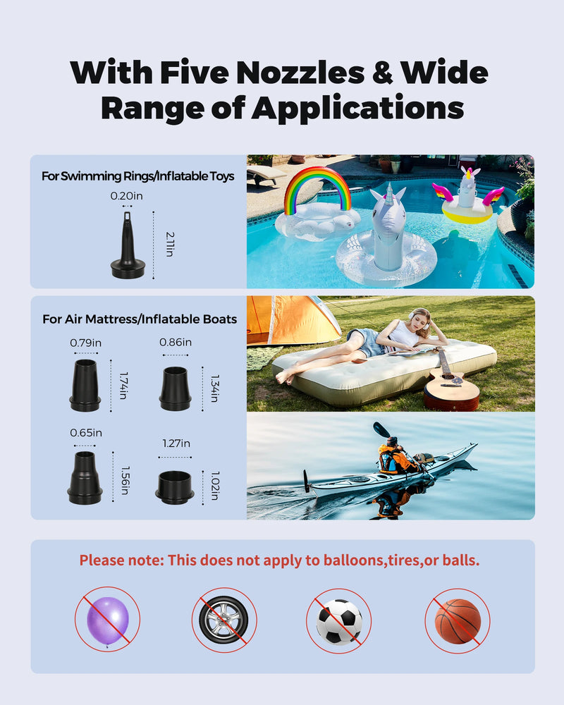 FLEXTAIL EVO PUMP 3 - 1000L/min Electric Air Pump, Quick Inflation & Deflation, Ideal for Air Mattress, Airbed, Boats