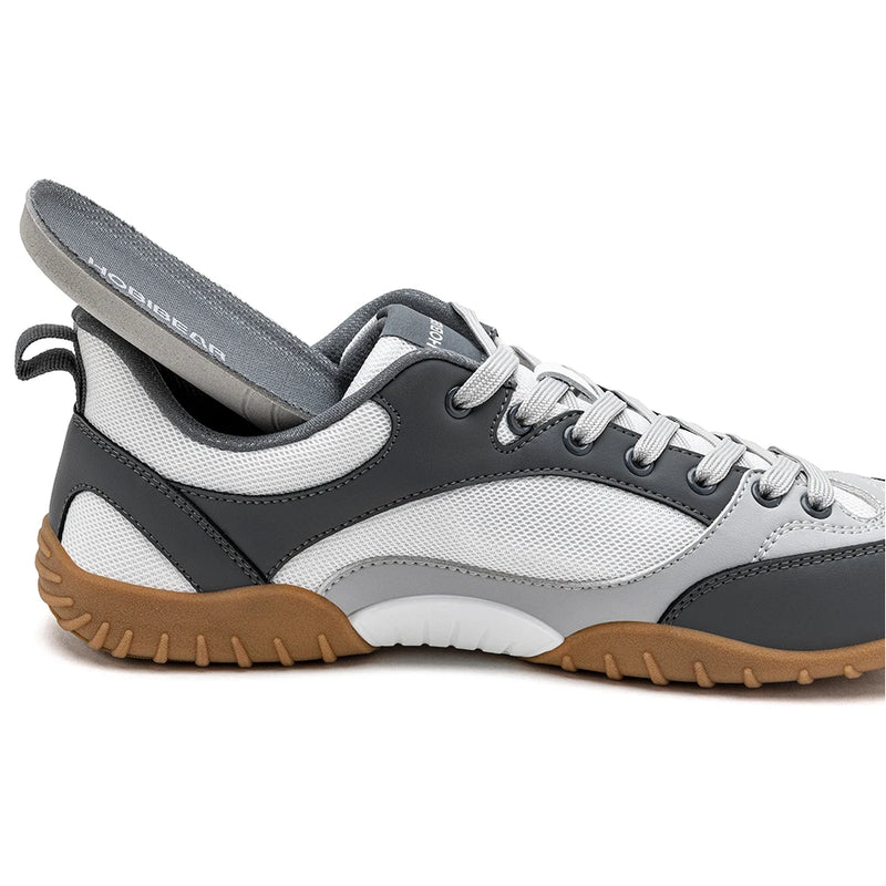 HOBIBEAR Hiking Wide Toe Shoes Unisex Outdoor Cross Training Sneakers Lace Up Barefoot Walking Shoes for Men Women