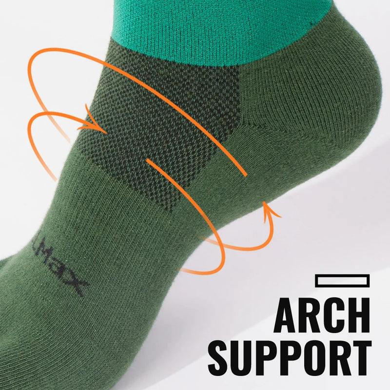 WRELS Coolmax Running Socks Toe Socks Breathable Five Finger Socks Anti Blister Quick Dry Cushioned Men Women Athletic Socks