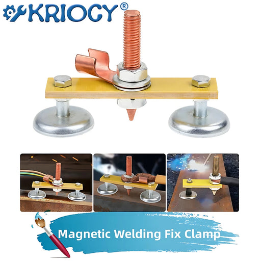 Weldings Magnet Head Magnetic Welding Fix Ground Clamp Single/Double Strong Magnetic Welding Support for Electric Welding Ground