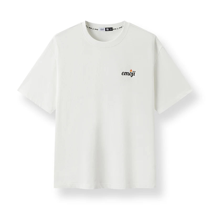 Semir Men Tshirt Cotton Letter Print Short Sleeve Knit Top 2026 Summer Casual Urban