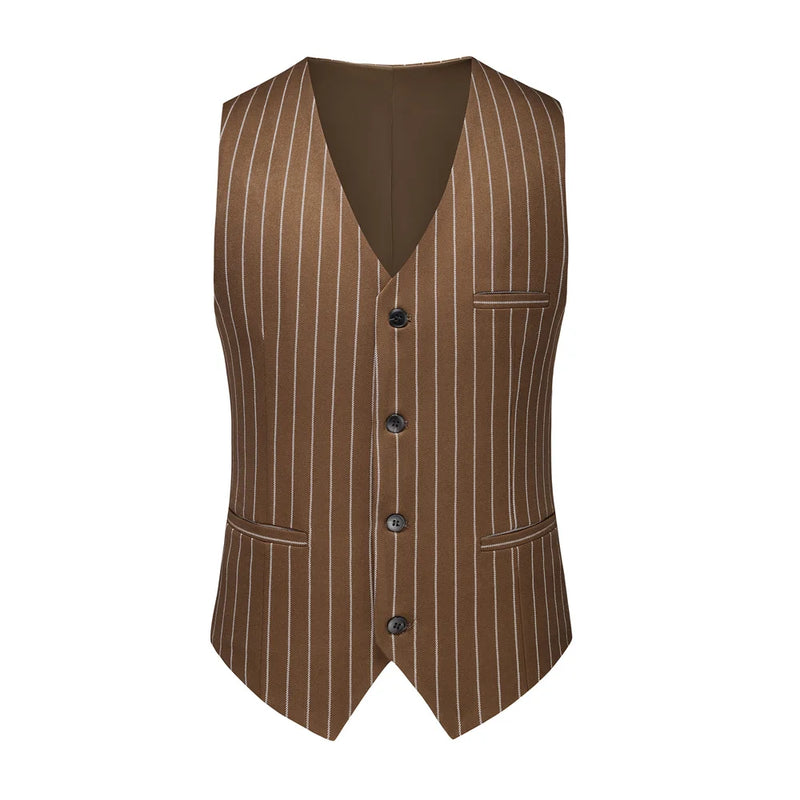 2026 New Men's Business Casual Sleeveless Vest Coat, Black and White Plaid Vests - Asian Size Slim-Fit Waistcoat. New 2026