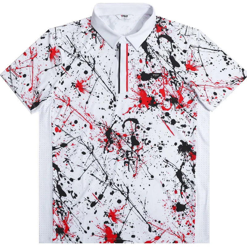 Men Golf Short Sleeved T-shirt for Spring Summer Quick Drying Breathable Top Polo Shirt YF874