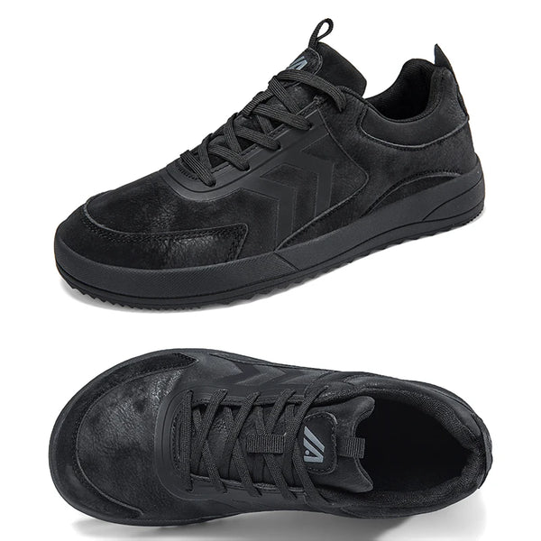 Plus Big Size 47 48 Wide Foot Shoes Men Leather Casual Shoes Wide Toes Shoes Black Gray Dropshipping