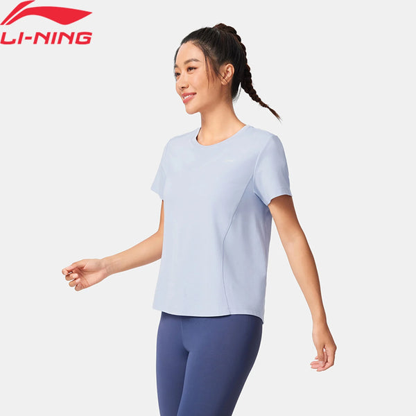អាវយឺតហ្វឹកហាត់នារី Li-Ning AT DRY FREEZE ទំហំធម្មតា 53% វីស្កូស 27% ប៉ូលីអាមីត 13% ម៉ូដល 7% អេឡាស្តង់ អាវយឺត LiNing ATSV410