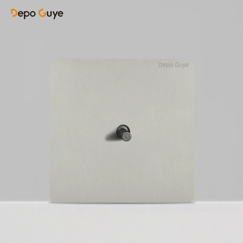 Retro Metal Wall Light Toggle 1 2 Gang 3 Way Switch EU FR Russia Vintage Brass Lever Stainless Steel Switch Panel For Home