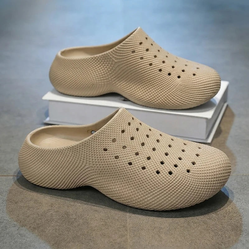 Men's Eva Clogs Breathable Slip On Slippers Summer Lightweight Quick Dry Beach Waterproof Garden Shoes Outdoor Walking Slipper