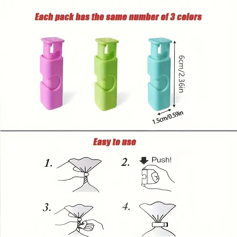 4/6PCS Bread Bag Clips, Bagel Bag Clips, Sealing Clips, Easy Squeeze Lock, Suitable for Sealing Various Bag kitchen gadgets