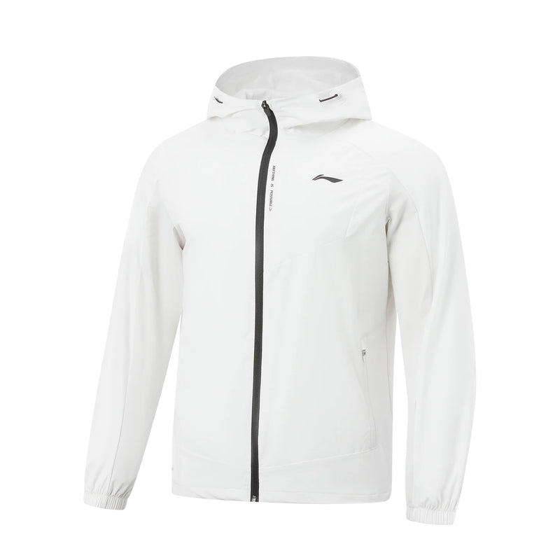 អាវក្រៅហាត់ប្រាណបុរស Li-Ning LN ការពារទឹក 86% ប៉ូលីអាមីត 14% អេឡាស្តង់ LiNing Fitness មានមួក AFDW119