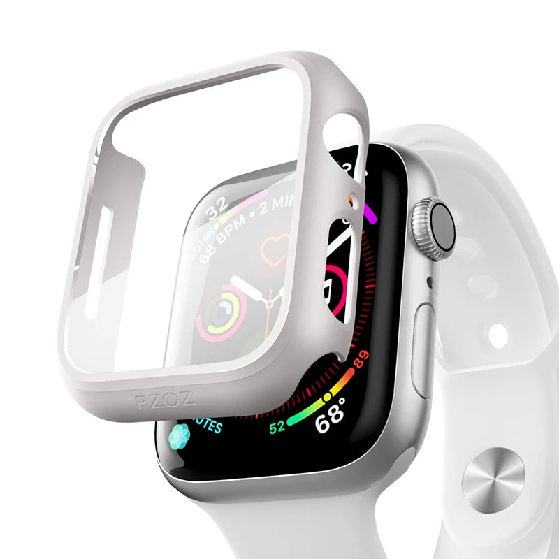 PZOZ Protective Screen Protector For Apple Watch Case Series 11 10 9 8 7 6 SE 46mm Cover Full Protective Screen Protector Case