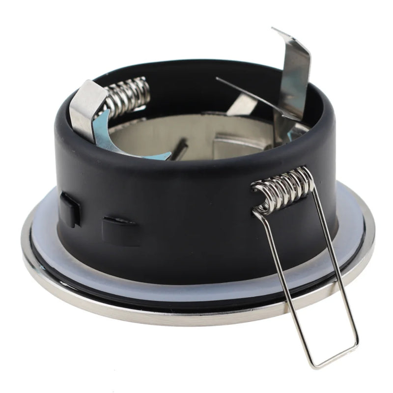 JOYINLED White Round Waterproof Downlight Housing, Recessed Ceiling Spot Light Frame, Includes GU10 MR16 Socket, Modern Style