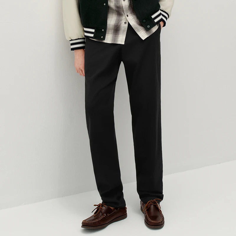 Semir Men Casual Pants Regular Fit Tapered Leg Business Casual Solid Color 2026 New Winter Daily Wear Urban Casual Style