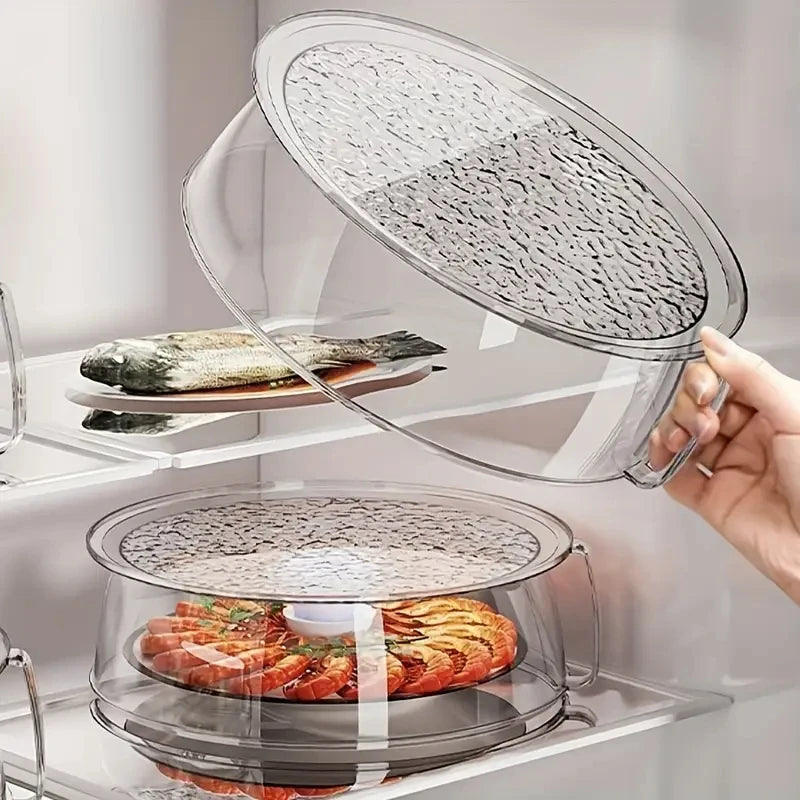 Microwave Splatter Cover, Unbreakable Foldable Dish Lid, Stackable Insect Proof for Kitchen Camping BBQ