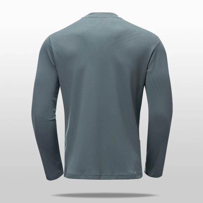 SBWL Autumn High Quality Men's Running Fitness Outdoor Sportswear Long Sleeve T-Shirt Business Casual Breathable Base Shirt Top