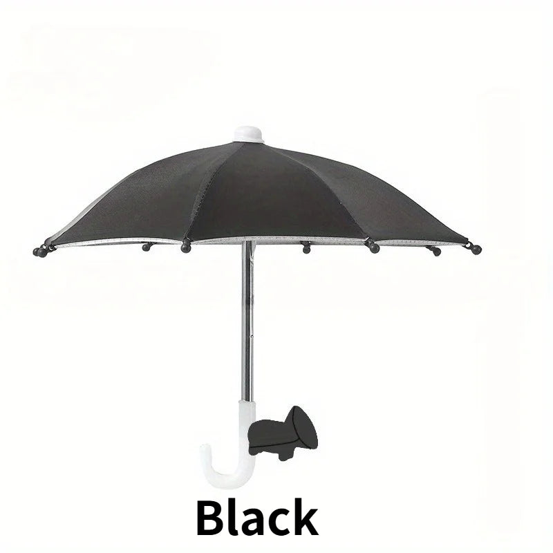 1Pack Mini Phone Umbrella with pig Suction Cup Stand  Anti Glare Sun Protection,Rain Shield for Smartphones.Durable Construction