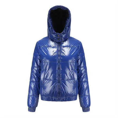Bright Red Women's Hooded Thick Jacket Winter New Thick Coat Fashion Warm Women Parkas Royal Blue Golden Yellow Black Outerwear