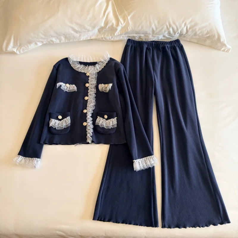 autumn and winter pajamas women's velvet autumn warm homewear