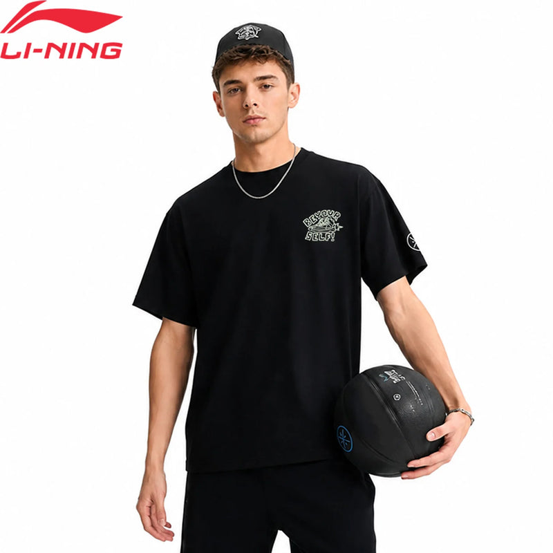 អាវយឺតបុរស Li-Ning Wade x Timothy Goodman សហការ LN COOL 64% កប្បាស 36% ប៉ូលីអេស្ទ័រ រលុង អាវយឺតធម្មតា LiNing AHSW539