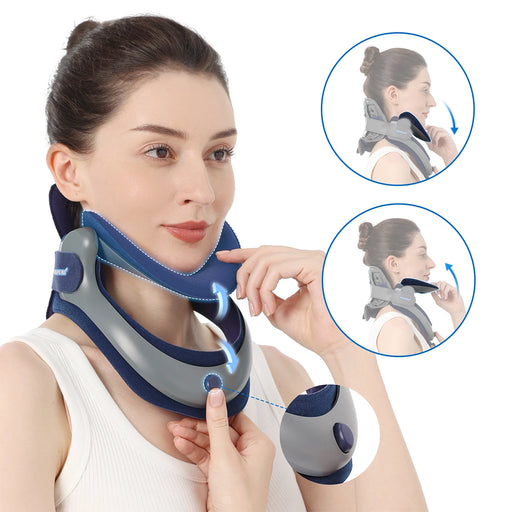 VELPEAU Cervical Traction Device Adjustable Neck Stretcher for Posture Correct and Decompression Neck Support for Men and Women