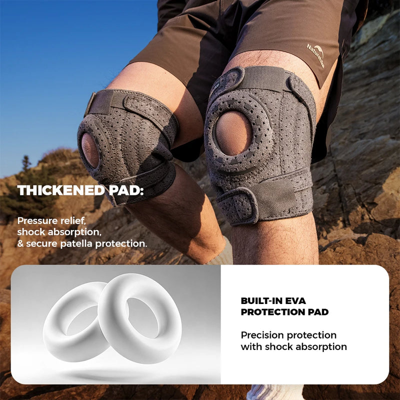 Naturehike New Four Spring Support Mountaineering Knee Protector Outdoor Adventure Leg Thickened Stress Relieving Protective Pad