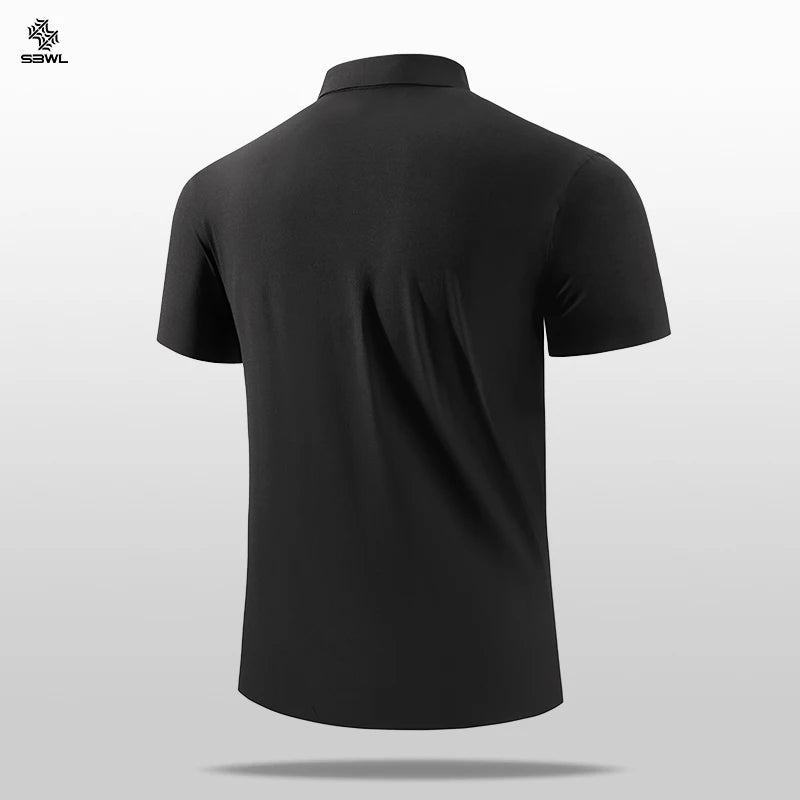 SBWL men's high quality outdoor golf equestrian sports cotton POLO shirt Fashion business leisure light luxury POLO short sleeve