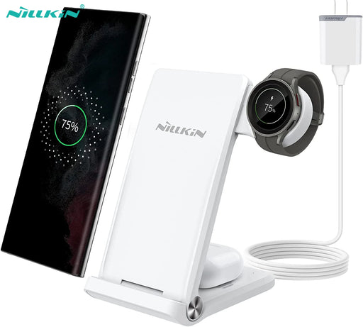 NILLKIN Wireless Chargers 3 in 1 For Galaxy Watch 5/5 Pro 15W Qi Fast Charging Station For Samsung S23/S22/S21 Charger Stand