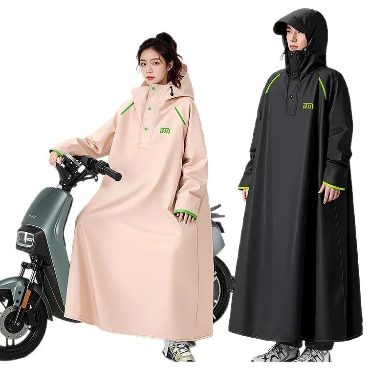 អាវភ្លៀង Poncho សម្រាប់ជិះម៉ូតូ ការពារភ្លៀងធ្លាក់ខ្លាំង ក្រាស់ពេញរាងកាយ រថយន្តប្រើថ្មអគ្គិសនី